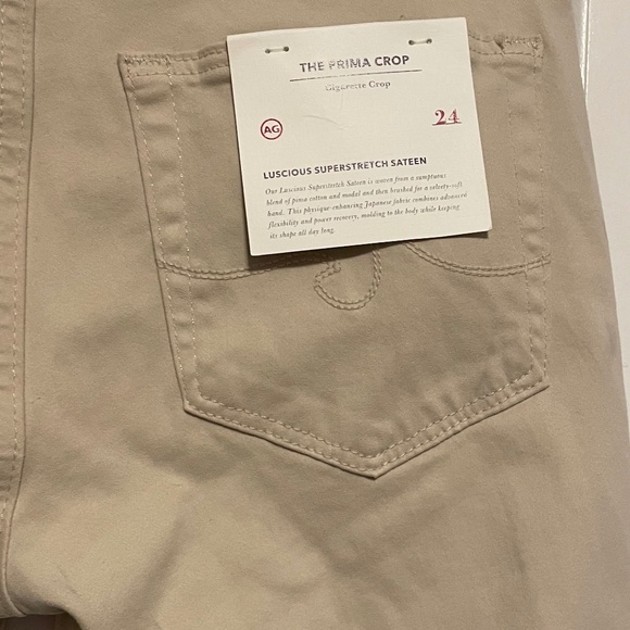 AG Adriano Goldschmied Cigarette Crop super stretch sateen Women’s Size 24 NWT - Picture 8 of 11